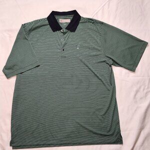 Donald Ross Polo Mens XL Green & Blue Stripe Indian Hill Club Extra Large